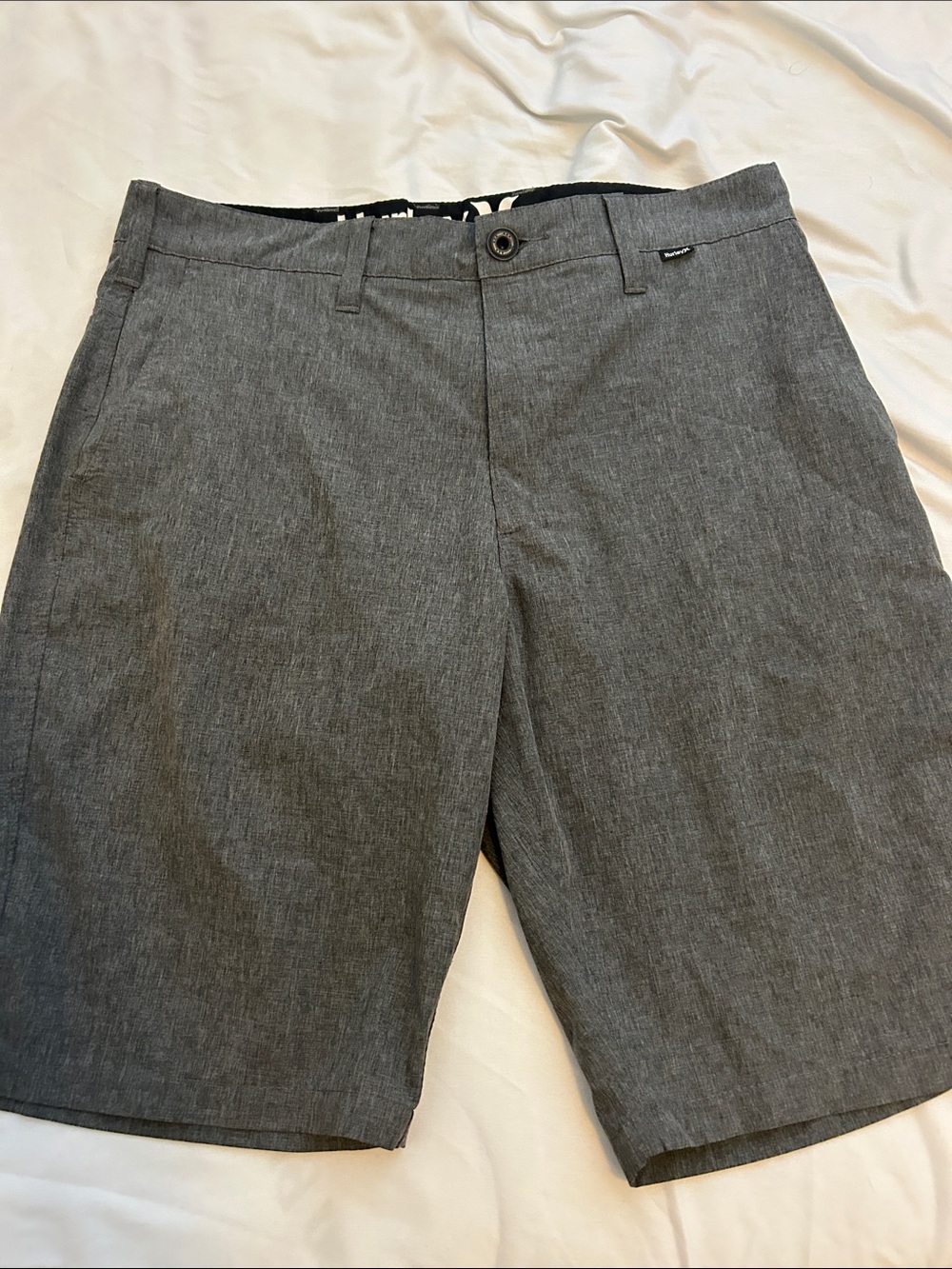 Hurley Gray Flat Front Men's Shorts
